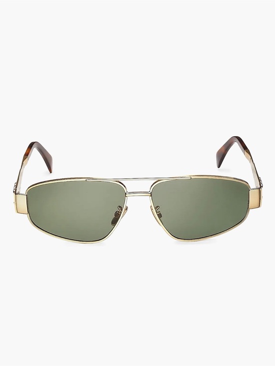 Celine Accessories - Celine Gold Metal Sunglasses with Green Lenses